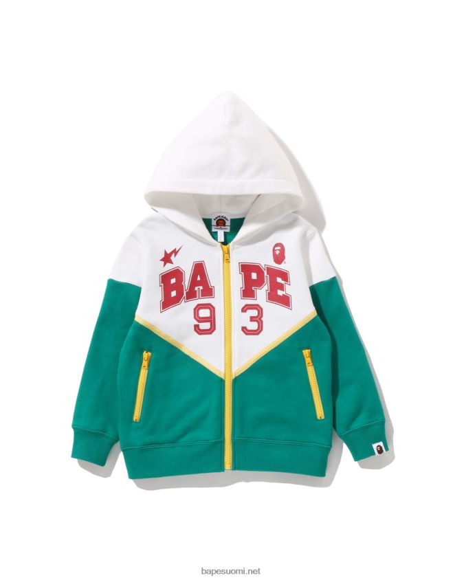 Minttu lapset A Bathing Ape värillinen vetoketjuhuppari 8HT2D81580