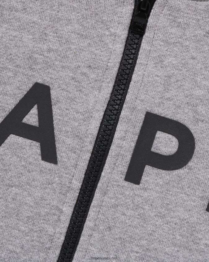 harmaa lapset A Bathing Ape sta tikkaus vetoketjullinen huppari 8HT2D81545