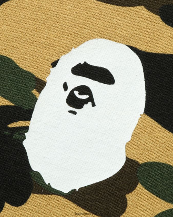 keltainen lapset A Bathing Ape 1st camo head crewneck jr 8HT2D81667