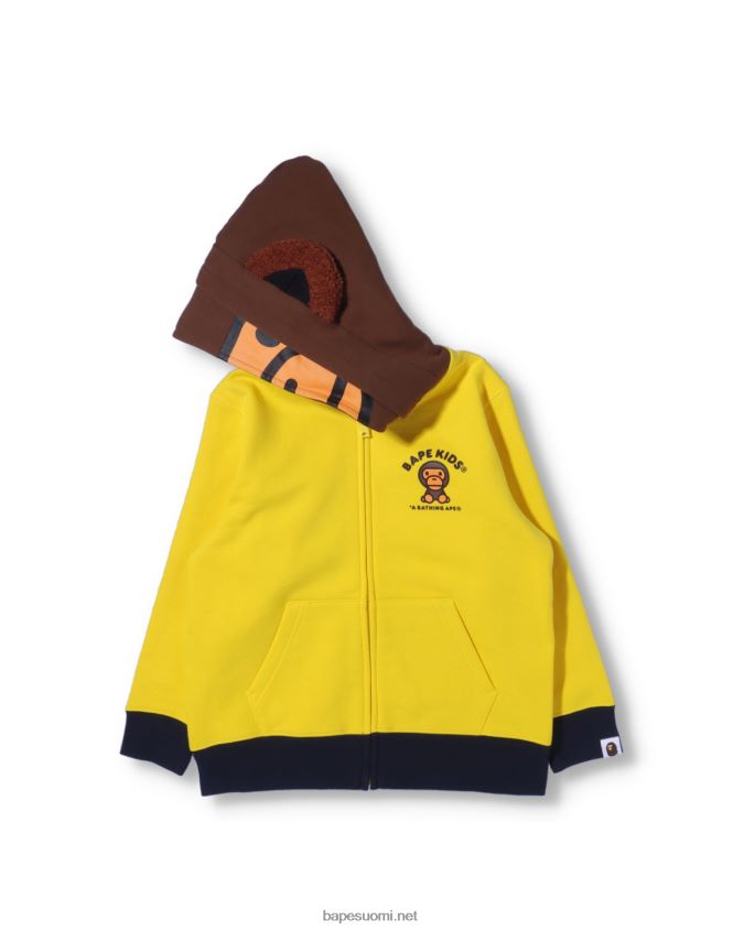 keltainen lapset A Bathing Ape baby milo friends vetoketjullinen huppari 8HT2D81760