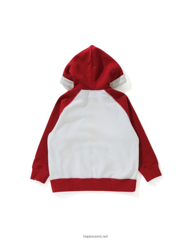 kirkkaan punainen lapset A Bathing Ape baby milo star vetoketjullinen huppari 8HT2D81792
