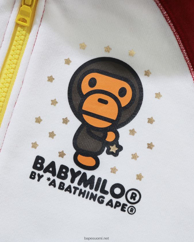 kirkkaan punainen lapset A Bathing Ape baby milo star vetoketjullinen huppari 8HT2D81792