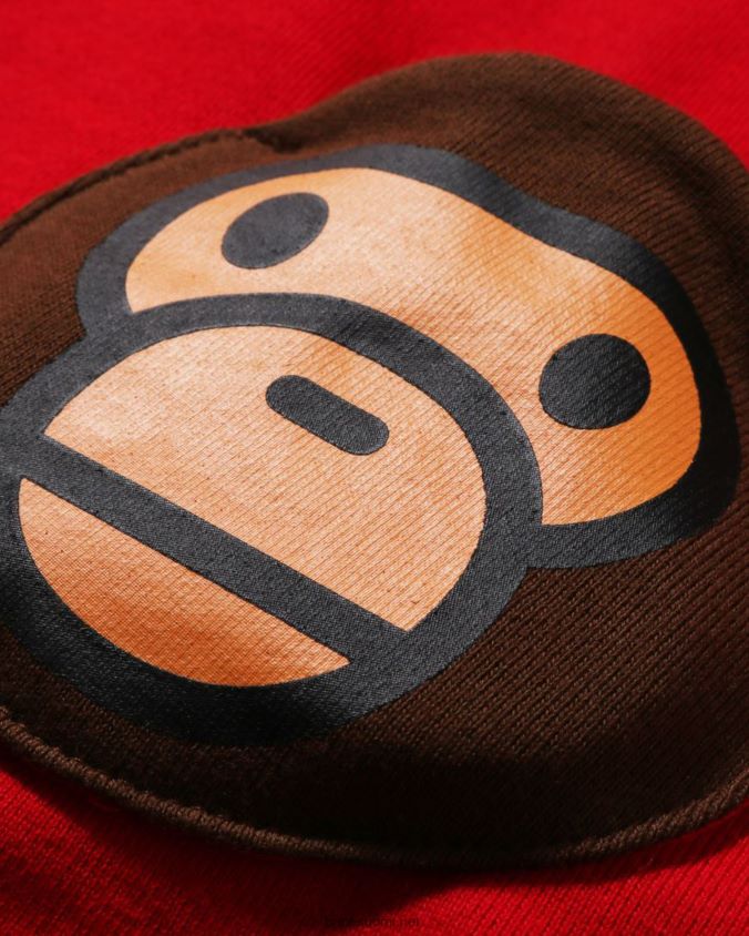 kirkkaan punainen lapset A Bathing Ape baby milo taskuvetoketjullinen huppari 8HT2D81626