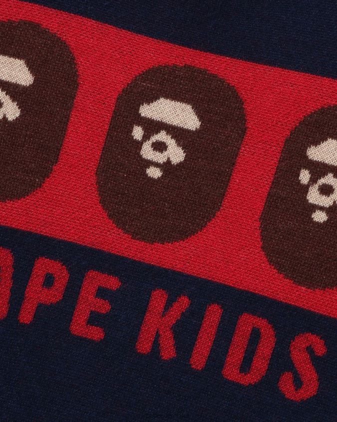 laivastonsininen lapset A Bathing Ape pää neuloa 8HT2D81527