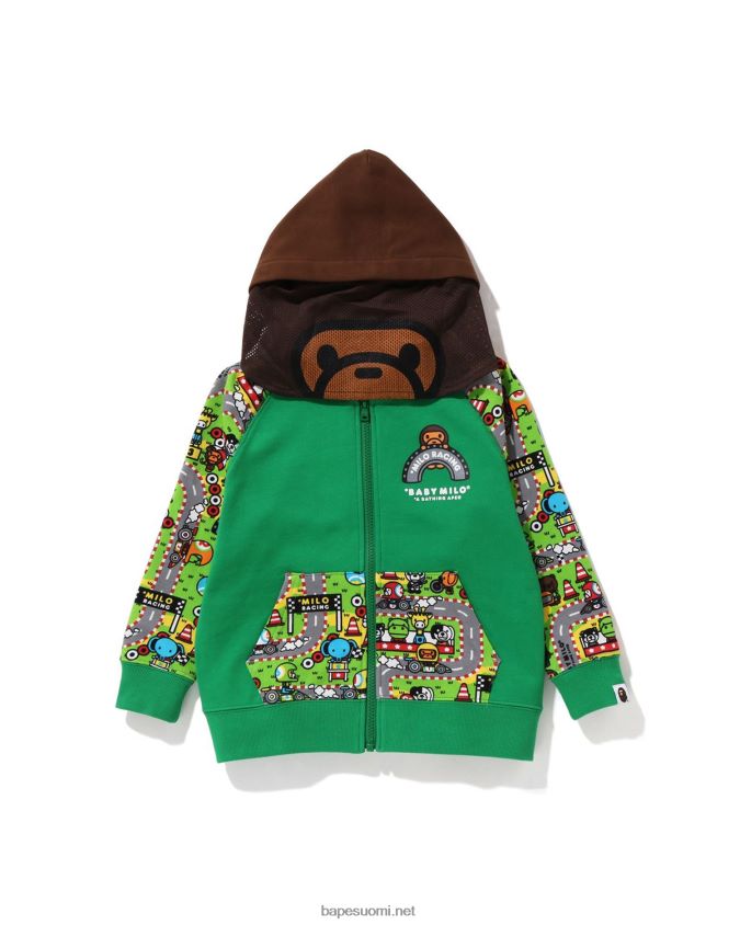 riikinkukon vihreä lapset A Bathing Ape baby milo racing milo kasvohuppari 8HT2D81728