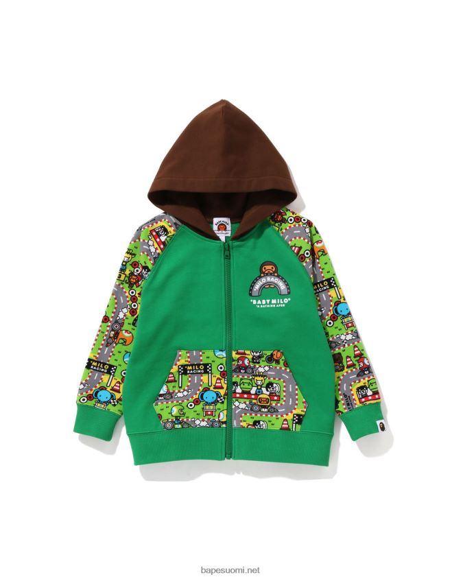riikinkukon vihreä lapset A Bathing Ape baby milo racing milo kasvohuppari 8HT2D81728