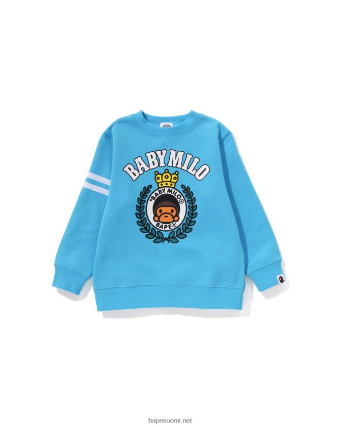 sininen lapset A Bathing Ape baby milo emblem crewneck 8HT2D81342