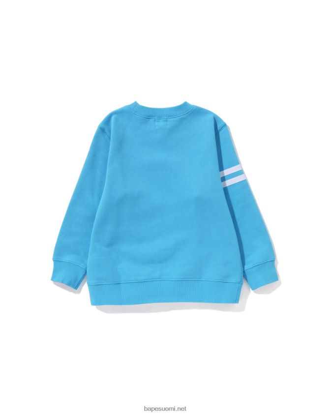 sininen lapset A Bathing Ape baby milo emblem crewneck 8HT2D81342