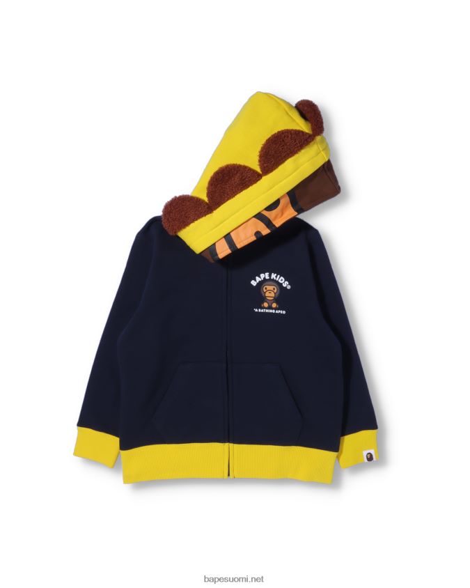 sininen lapset A Bathing Ape baby milo friends vetoketjullinen huppari 8HT2D81759