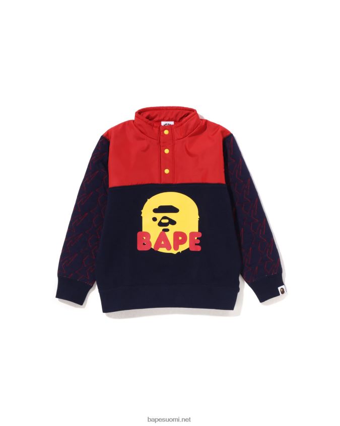 sininen lapset A Bathing Ape sta tikkaus pää puoli snap hiki 8HT2D81540