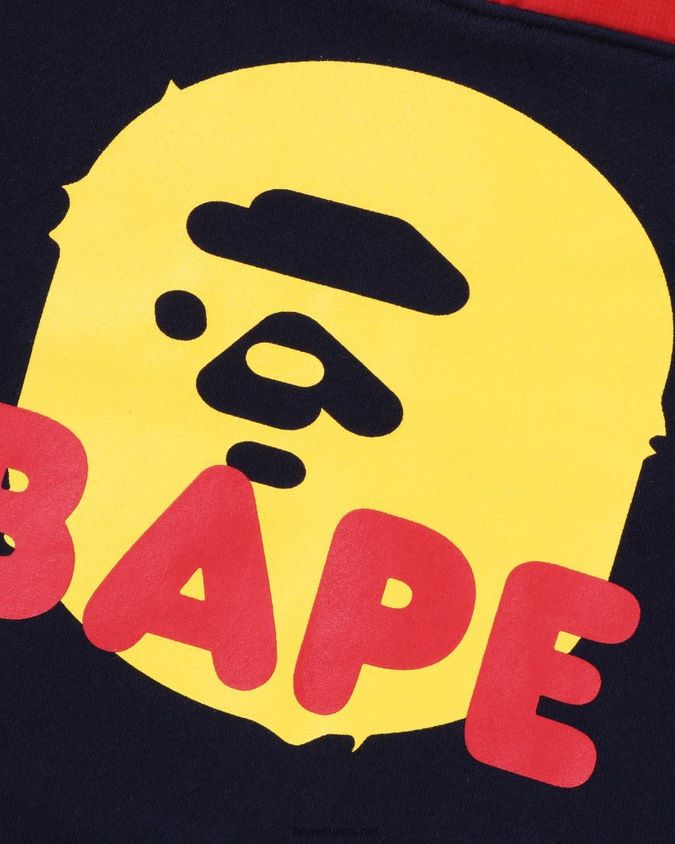 sininen lapset A Bathing Ape sta tikkaus pää puoli snap hiki 8HT2D81540
