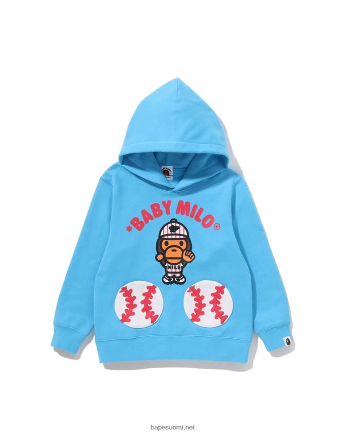 taivaansininen lapset A Bathing Ape baby milo baseball-puserohuppari 8HT2D81555