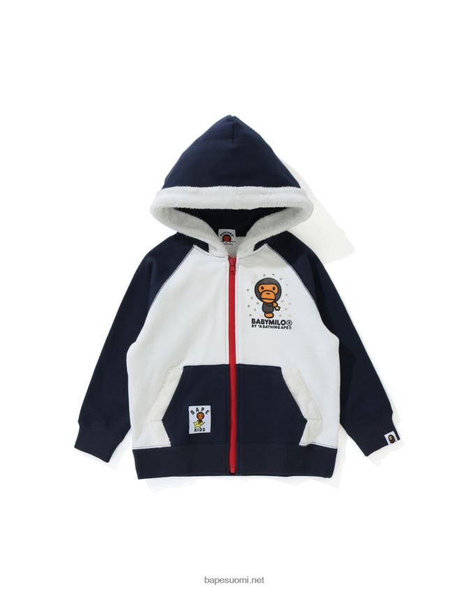 tummansininen lapset A Bathing Ape baby milo star vetoketjullinen huppari 8HT2D81791