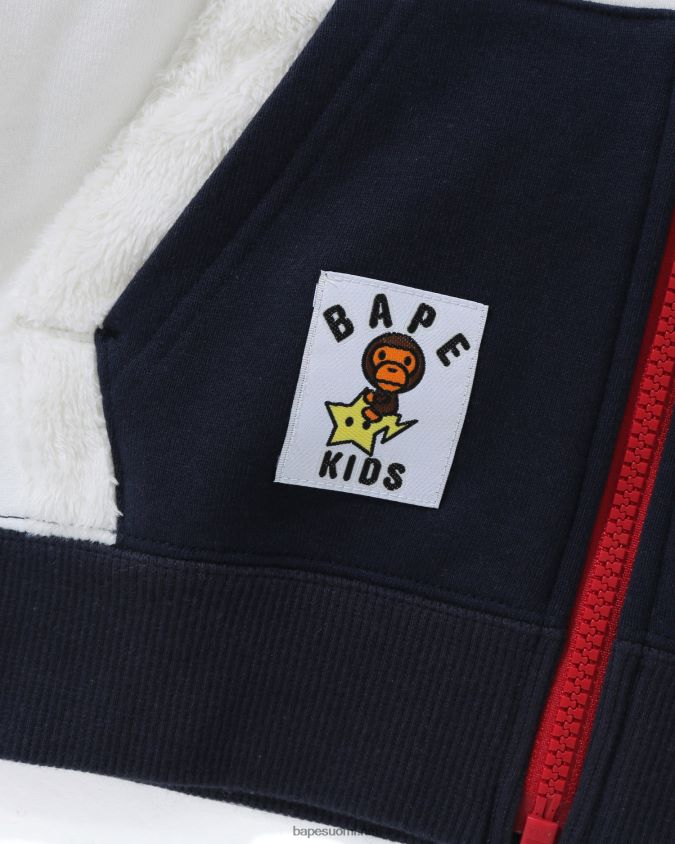 tummansininen lapset A Bathing Ape baby milo star vetoketjullinen huppari 8HT2D81791
