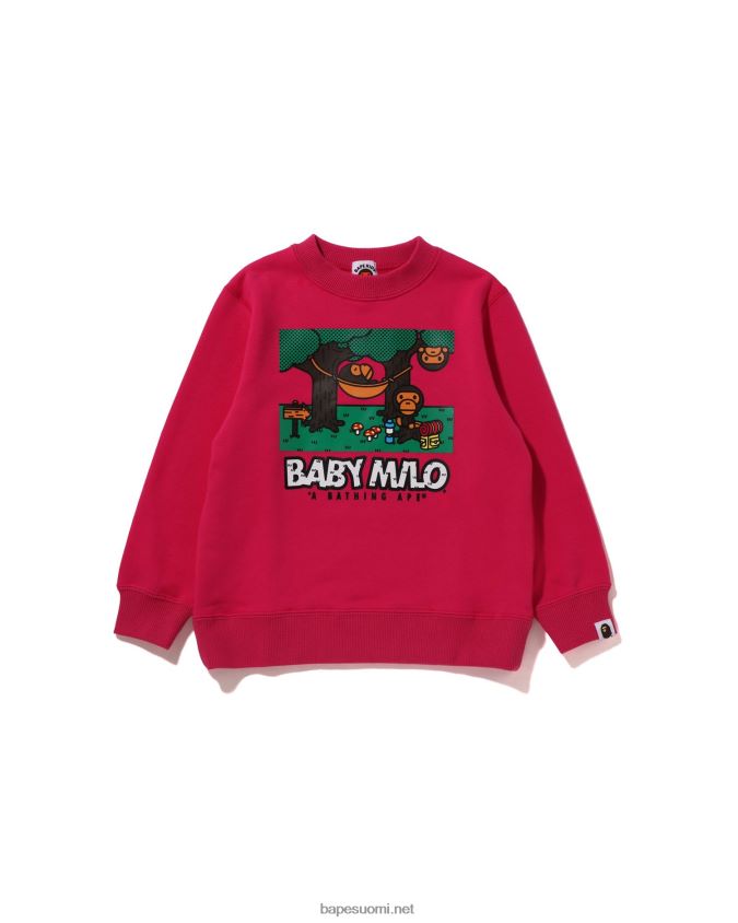 vaaleanpunainen lapset A Bathing Ape baby milo camo riippumatossa crewneck 8HT2D81354