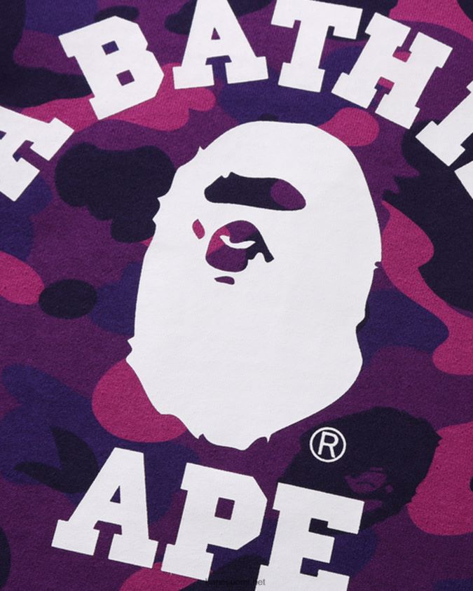 violetti lapset A Bathing Ape väri camo college crewneck 8HT2D81646