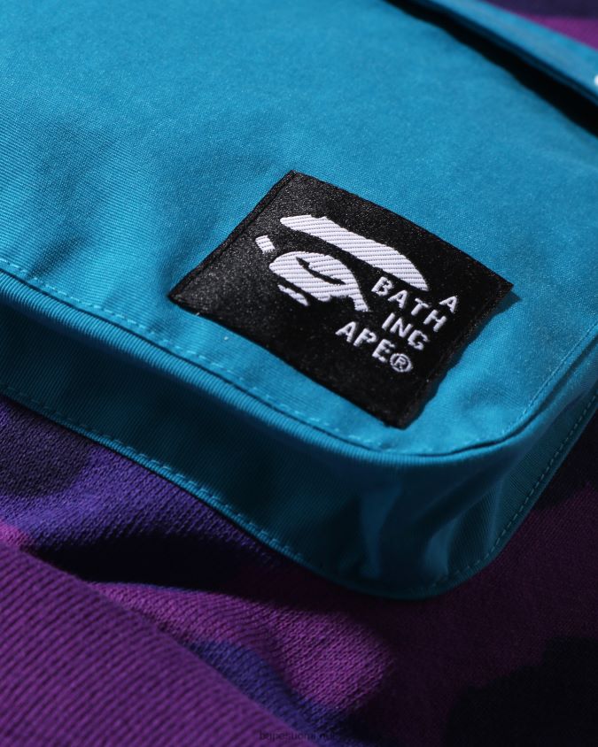 violetti lapset A Bathing Ape väri camo tasku löysä istuvuus crewneck jr 8HT2D81634