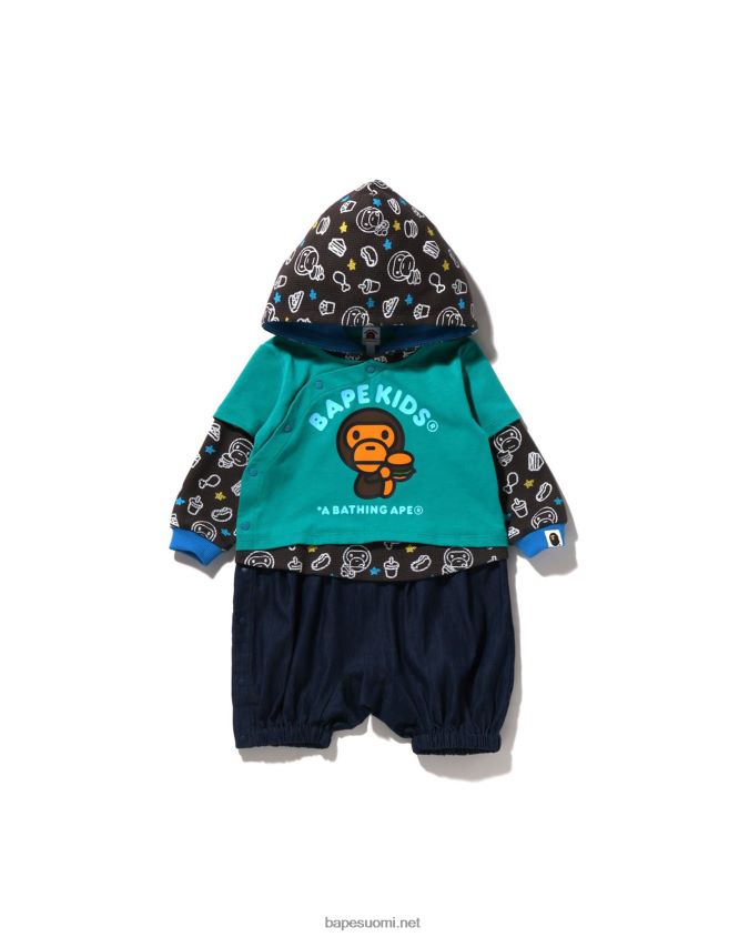 Minttu lapset A Bathing Ape baby milo roskaruokakerroksinen housupaita 8HT2D81604
