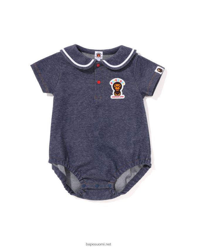 denim lapset A Bathing Ape baby milo jersey denim merimies kaulus body 8HT2D81401
