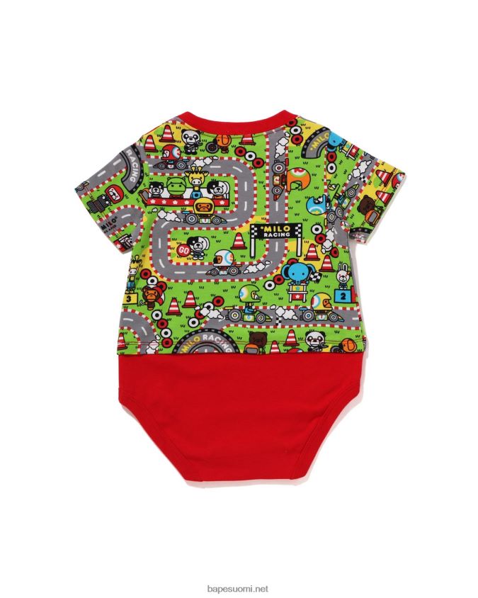 kirkkaan punainen lapset A Bathing Ape baby milo racing body 8HT2D81612