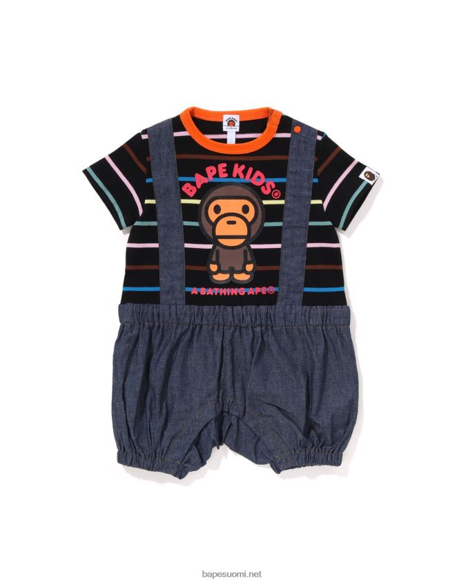 musta lapset A Bathing Ape hoop baby milo henkselit housut kerroshousut 8HT2D81449