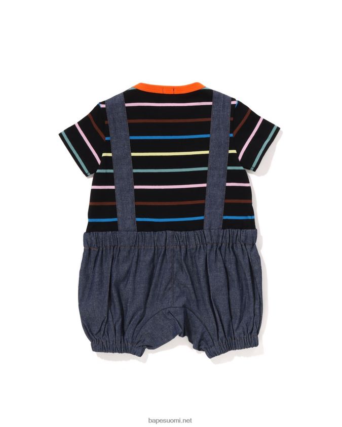 musta lapset A Bathing Ape hoop baby milo henkselit housut kerroshousut 8HT2D81449