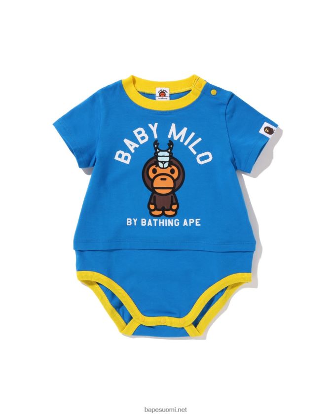 sininen lapset A Bathing Ape baby milo polttarikuoriainen kerroksinen body 8HT2D81615