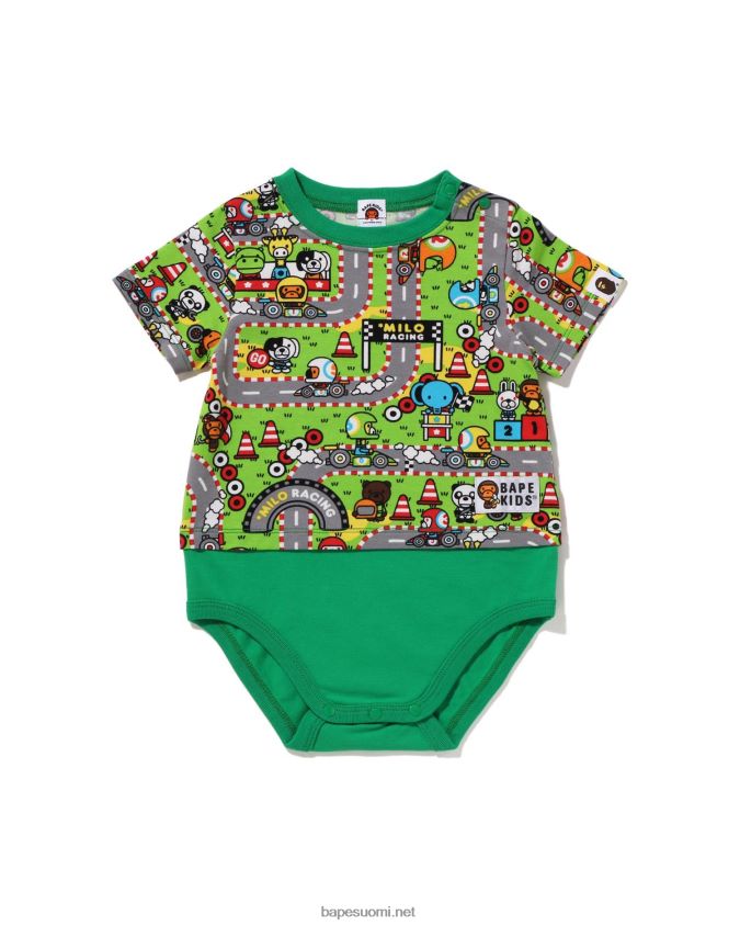 smaragdi lapset A Bathing Ape baby milo racing body 8HT2D81611