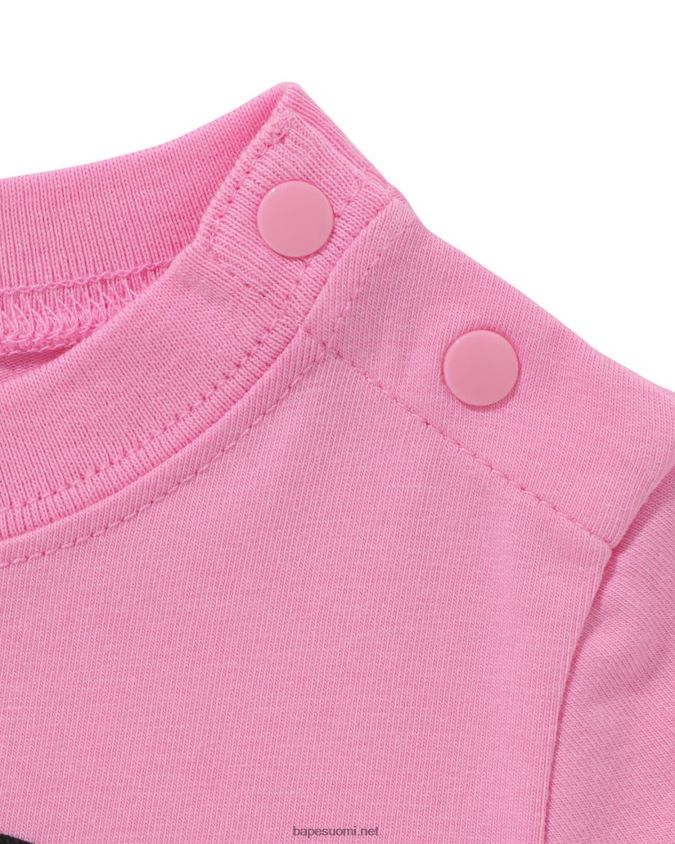vaaleanpunainen lapset A Bathing Ape baby milo kasvot kerroksellinen body 8HT2D81702
