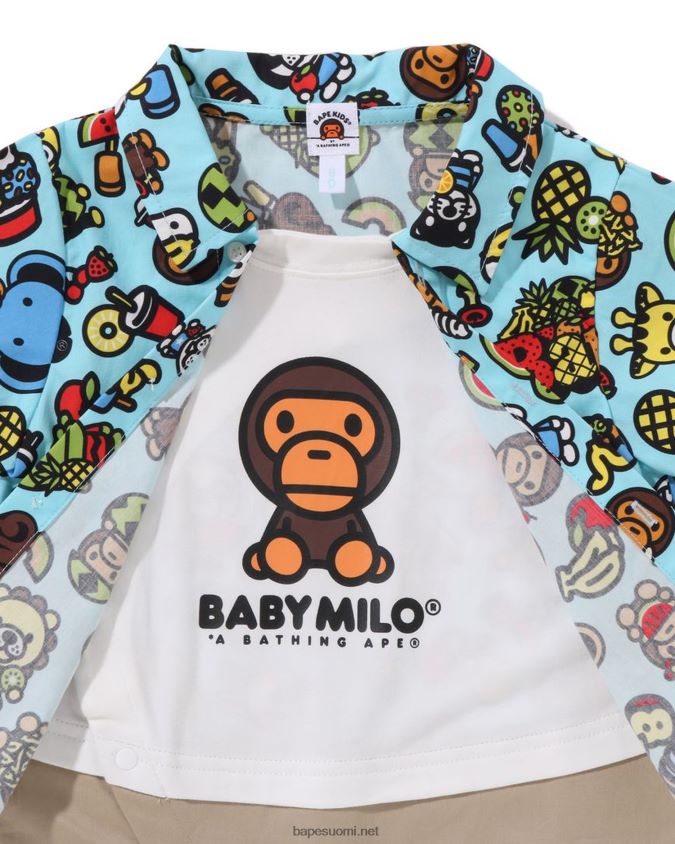 vaaleansininen lapset A Bathing Ape baby milo sekoitetut hedelmät paita kerroshousut 8HT2D81312