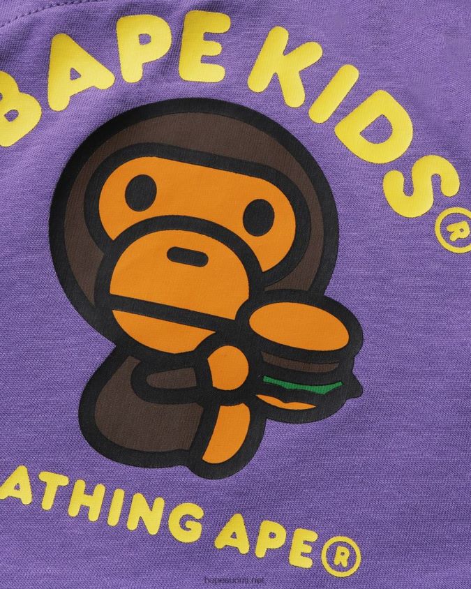 violetti lapset A Bathing Ape baby milo roskaruokakerroksinen housupaita 8HT2D81605