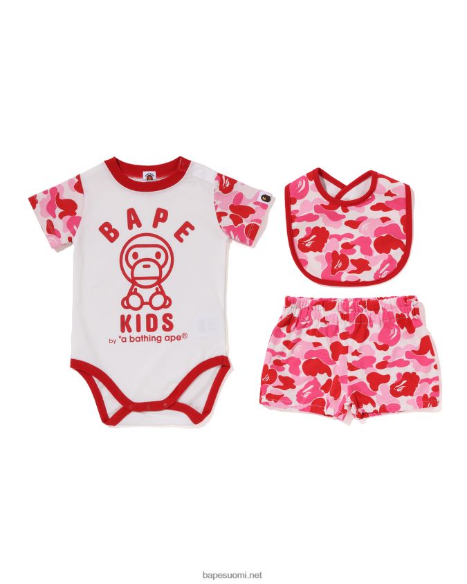 vaaleanpunainen lapset A Bathing Ape abc camo baby milo lahjasetti 8HT2D81280