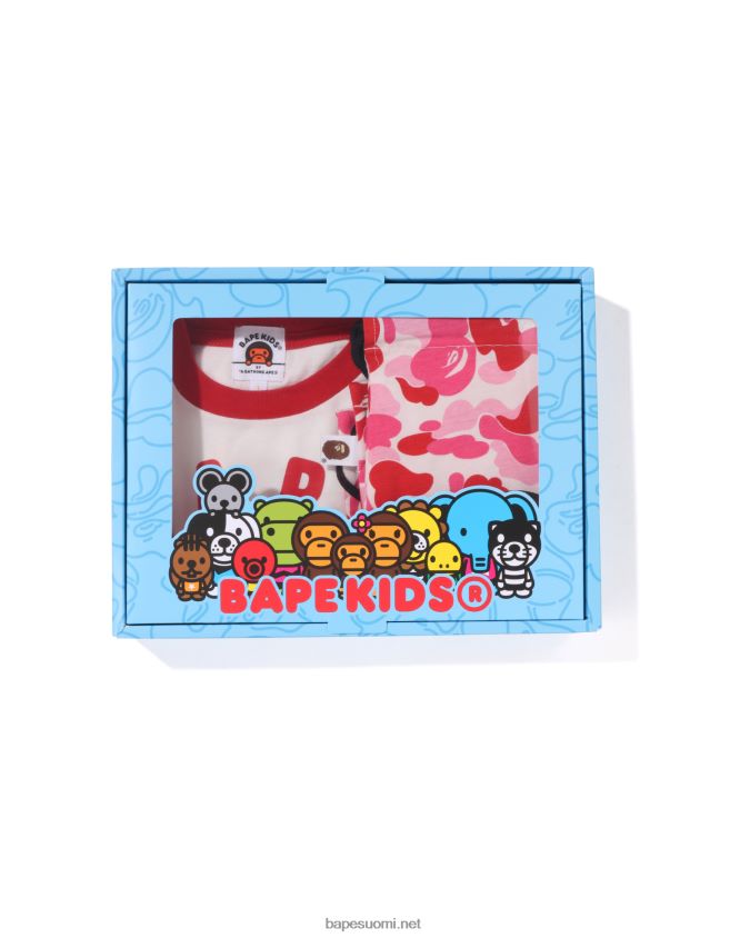 vaaleanpunainen lapset A Bathing Ape abc camo baby milo lahjasetti 8HT2D81297