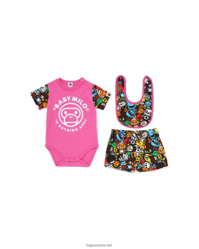 vaaleanpunainen lapset A Bathing Ape milo all safari lahjasetti 8HT2D81392