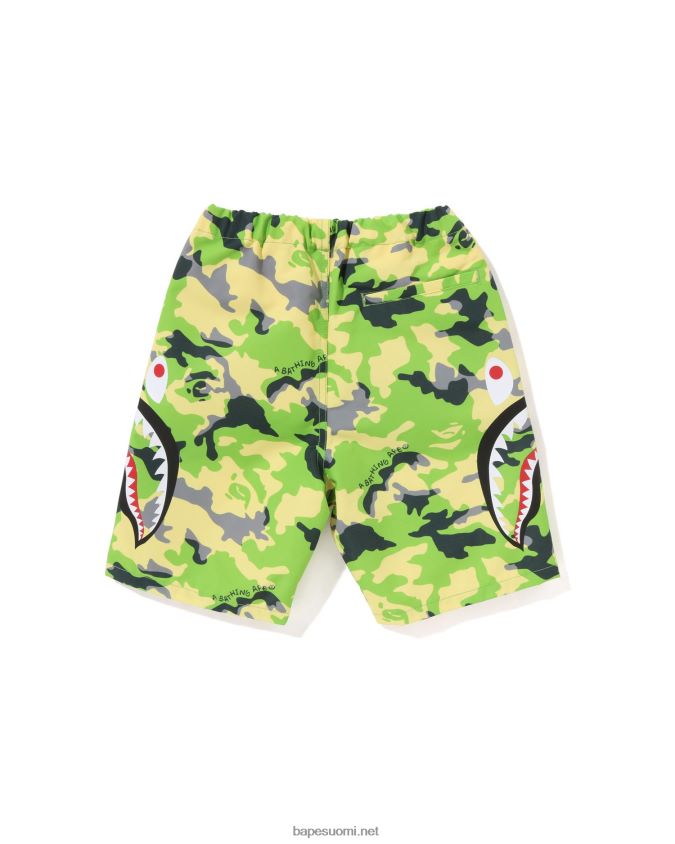 armeijan vihreä lapset A Bathing Ape woodland camo side shark beach shortsit 8HT2D81387