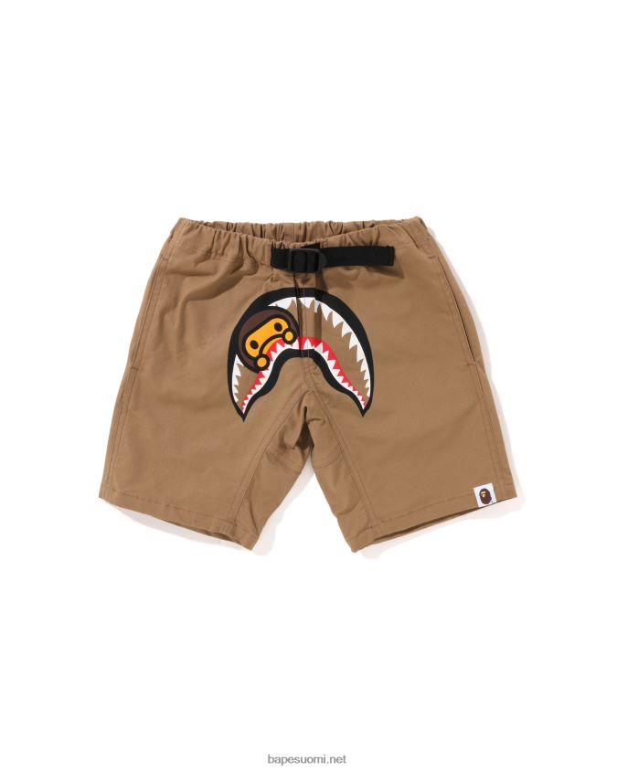 beige lapset A Bathing Ape baby milo shark kiipeilyshortsit 8HT2D81302