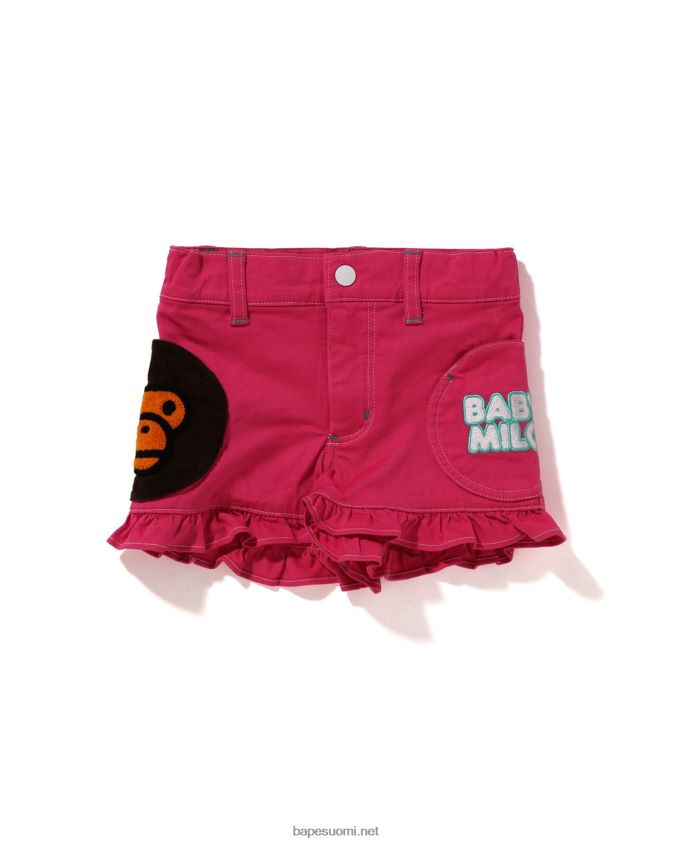 karmiinin ruusu lapset A Bathing Ape baby milo taskutäytteiset shortsit 8HT2D81601