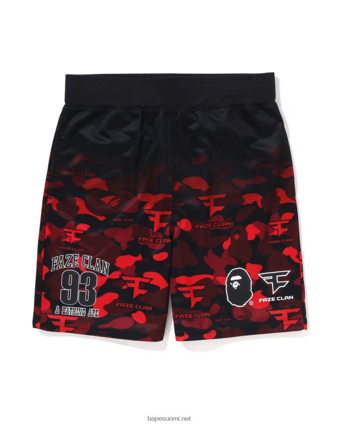kirkkaan punainen lapsetbape x faze clan pelishortsit 8HT2D81408