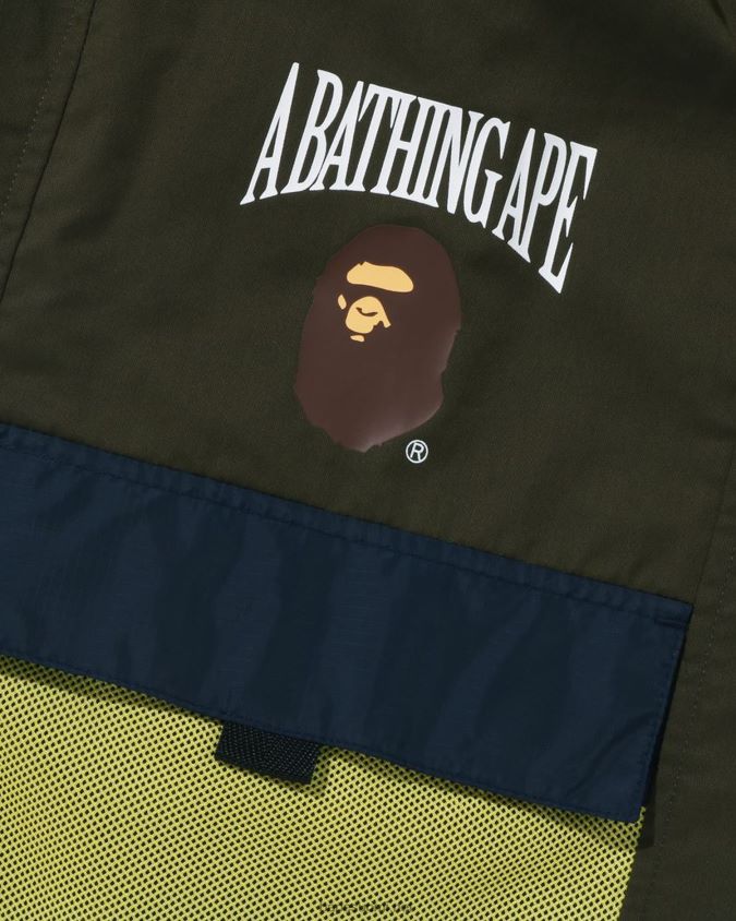 syvä viidakko lapset A Bathing Ape verkkotaskuiset shortsit 8HT2D81309