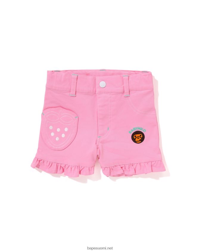 vaaleanpunainen lapset A Bathing Ape baby milo mansikka röyhelöt shortsit 8HT2D81417