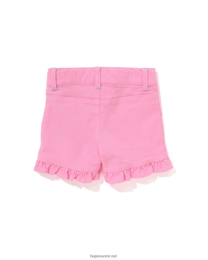 vaaleanpunainen lapset A Bathing Ape baby milo mansikka röyhelöt shortsit 8HT2D81417