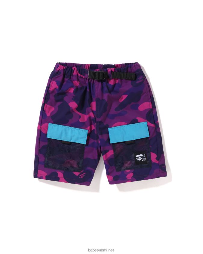 violetti lapset A Bathing Ape värilliset camo mesh -taskushortsit 8HT2D81597