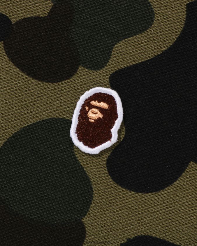 armeijan vihreä lapset A Bathing Ape 1. camo yhden pisteen poolo 8HT2D81304