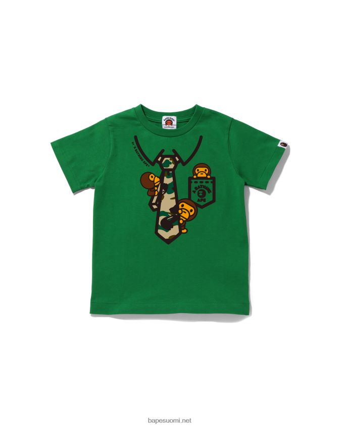 armeijan vihreä lapset A Bathing Ape 1st camo baby milo kaulanauhaprinttipaita 8HT2D81656