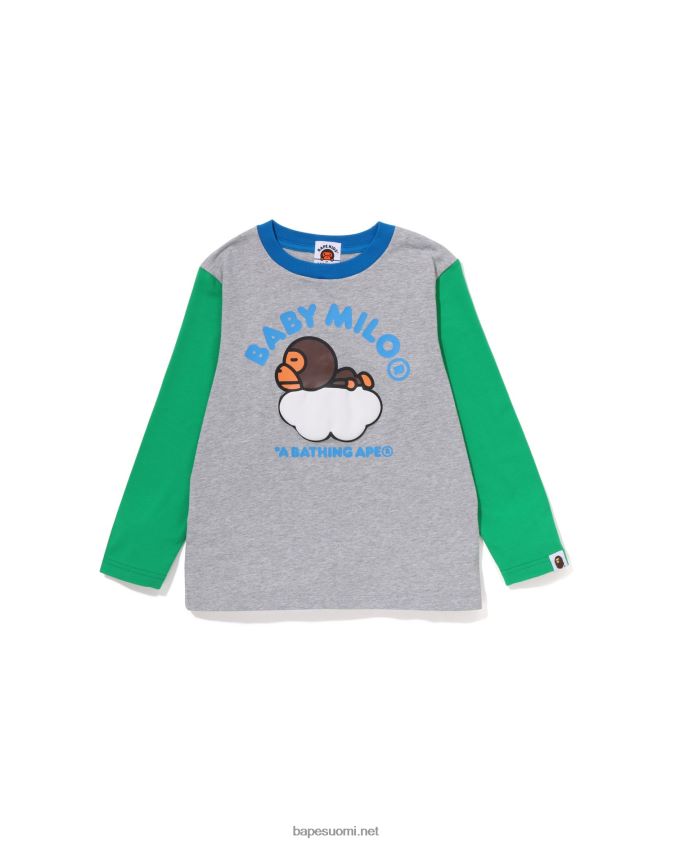 harmaa lapset A Bathing Ape baby milo nukkua pilvi teessä 8HT2D81508