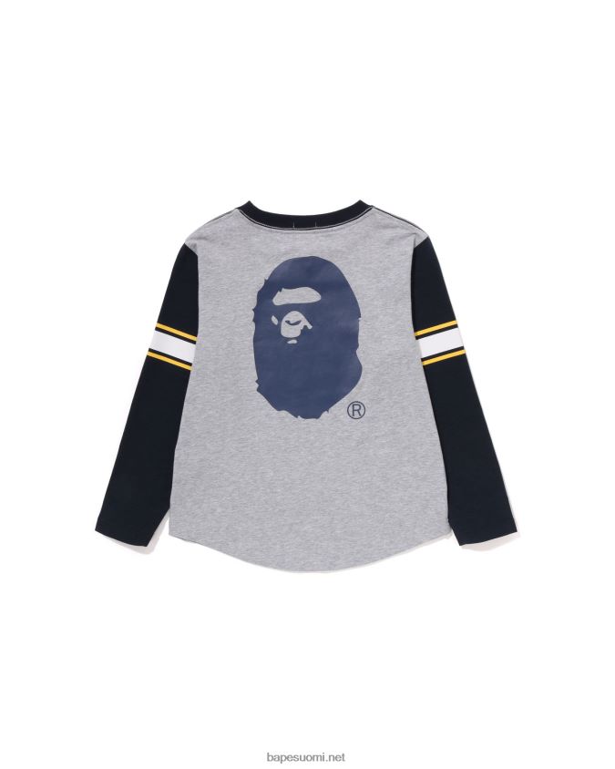 harmaa lapset A Bathing Ape jalkapallo tee 8HT2D81513