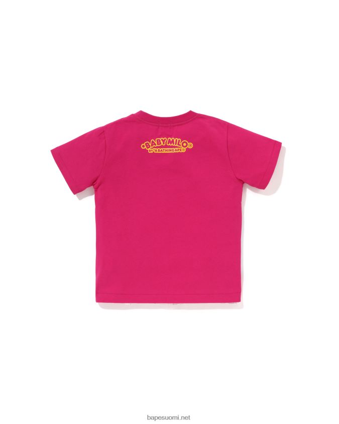 karmiinin ruusu lapset A Bathing Ape baby milo kalastusliivi printti t-paita 8HT2D81318