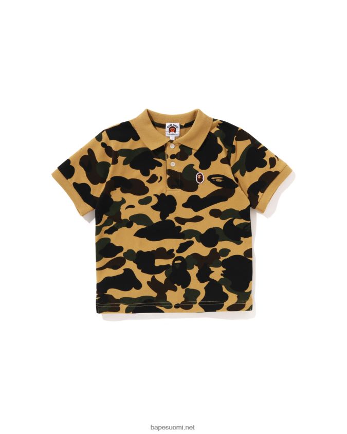 keltainen lapset A Bathing Ape 1. camo yhden pisteen poolo 8HT2D81305