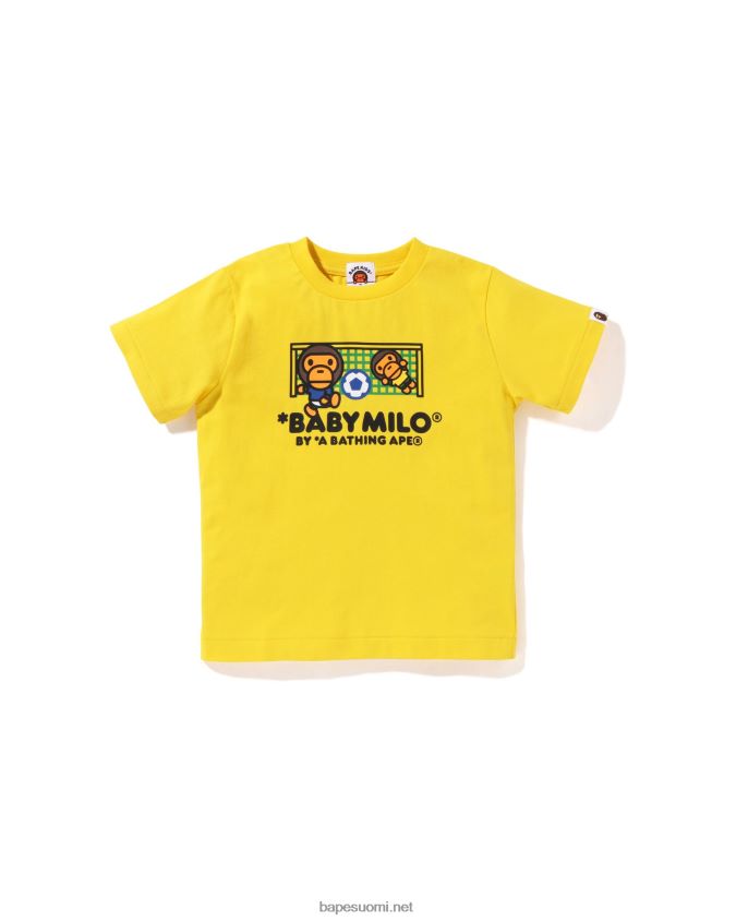 keltainen lapset A Bathing Ape baby milo jalkapallopaita 8HT2D81559