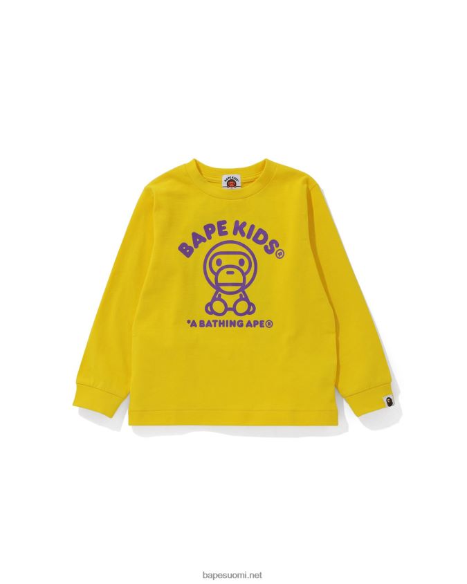 keltainen lapset A Bathing Ape baby milo matto t-paita 8HT2D81740
